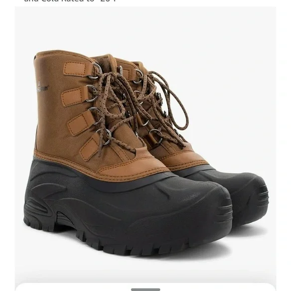 Staheekum Men's Winter Snow Boots| Waterproof Insulated Cold Rated to -20°F NEW - Picture 3 of 13